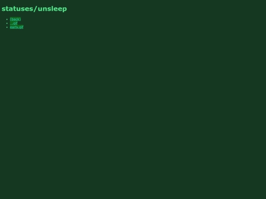statuses/unsleep screenshot