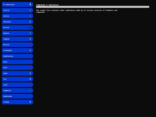 database/compounds_and_substances screenshot