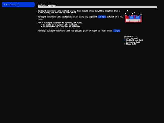 database/sunlight_absorber screenshot