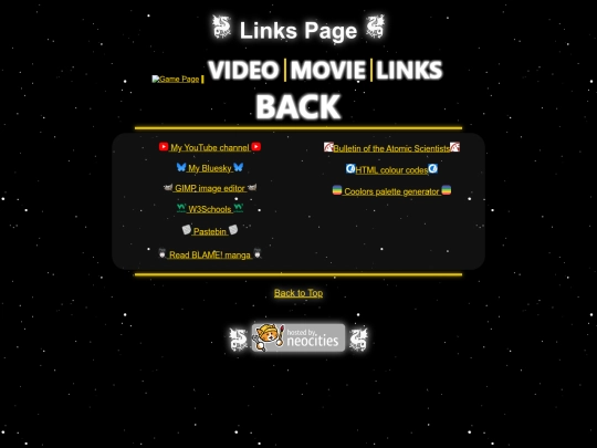 links screenshot