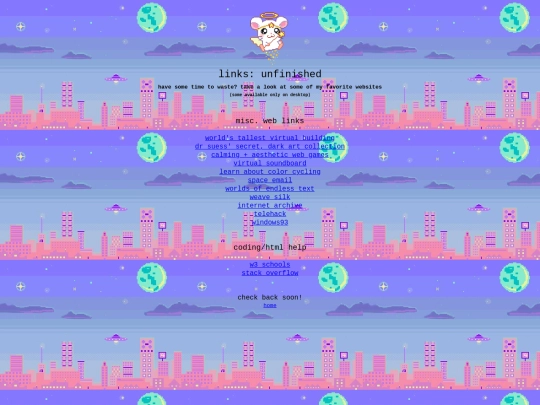 links screenshot