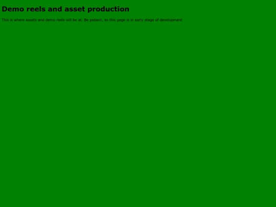 Demoreelsandassetdevelopment screenshot