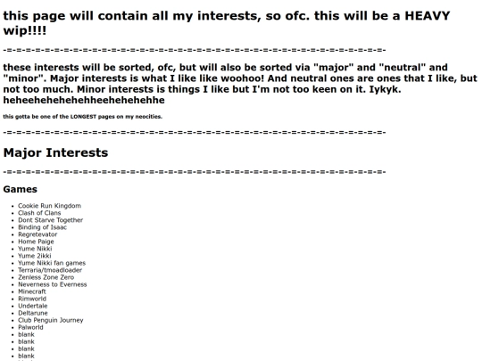 myinterests screenshot