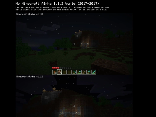 minecraft/alphaworld screenshot