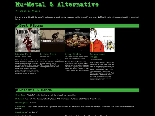 music/numetal screenshot