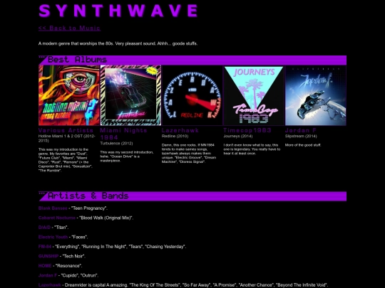 music/synthwave screenshot