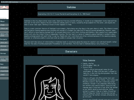 projects/snehzima screenshot