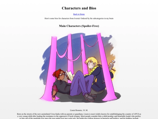 info/characters screenshot