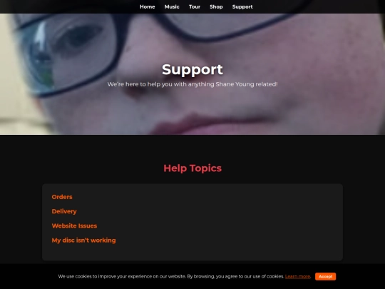 support screenshot
