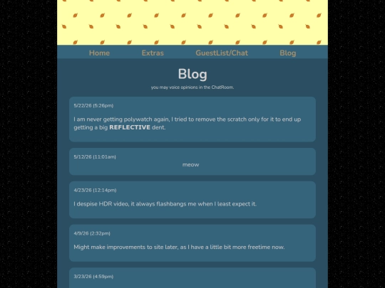 Blog screenshot