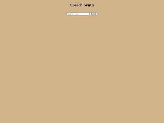 speechSynth screenshot