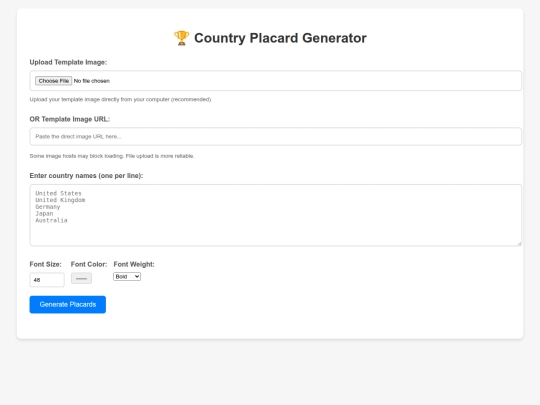 placardgen screenshot