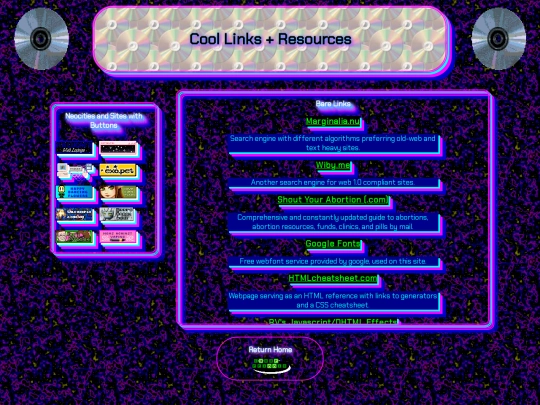 links screenshot