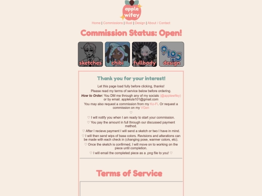 commissions screenshot