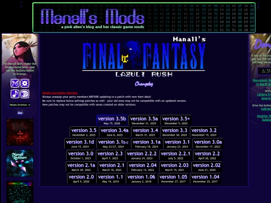 mods/finalfantasy/changelog screenshot