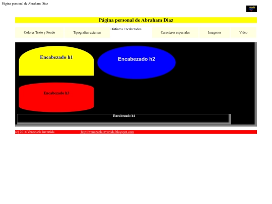 Encabezados screenshot