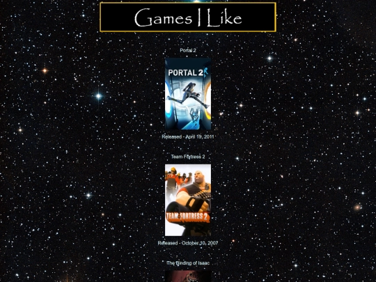 Games screenshot