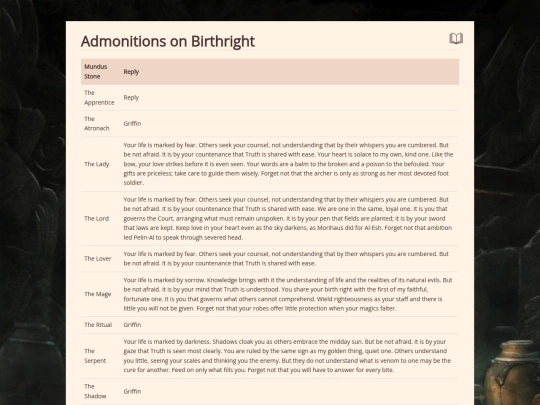 lore/birthsigns screenshot