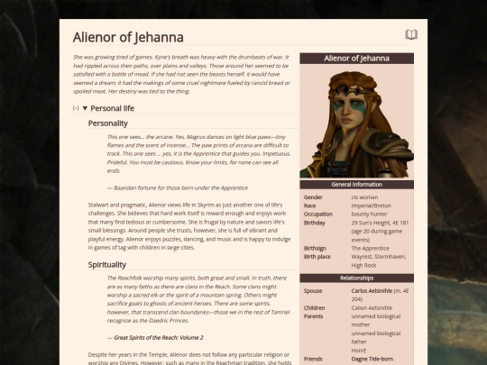 profiles/alienor screenshot