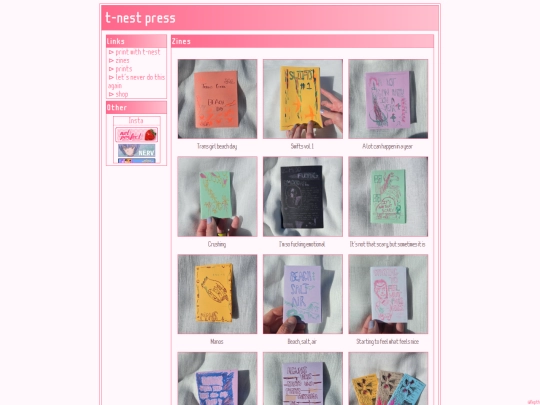 zines screenshot