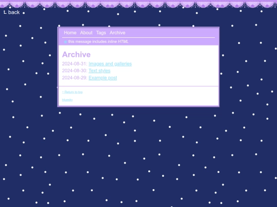 blog/archive screenshot