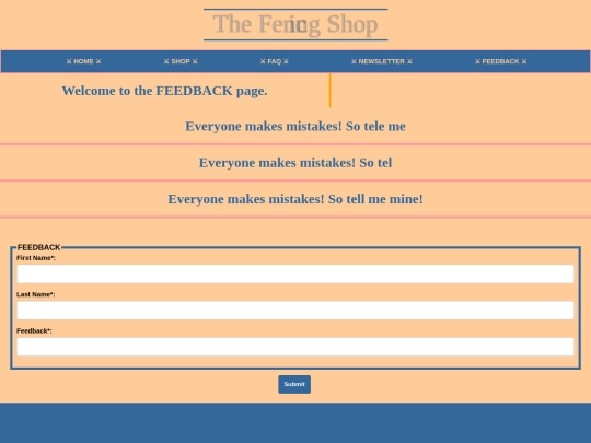 feedback screenshot