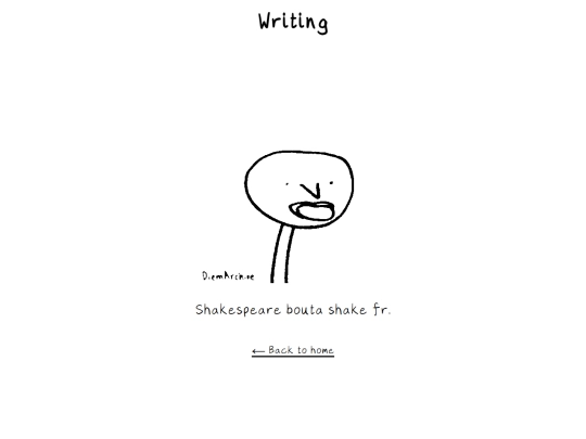 writing screenshot