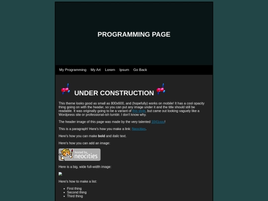 programming_page screenshot