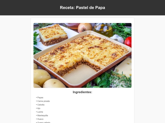 recetario/pastel_papa screenshot