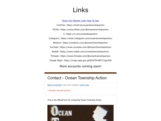 links screenshot
