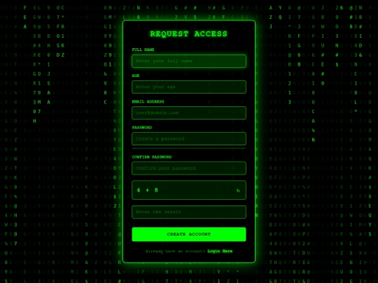 game/signup screenshot
