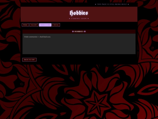 hobbies screenshot