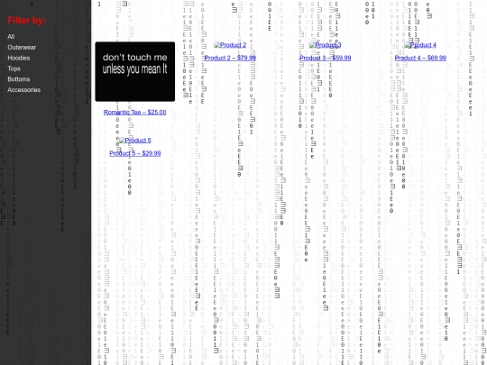 products screenshot