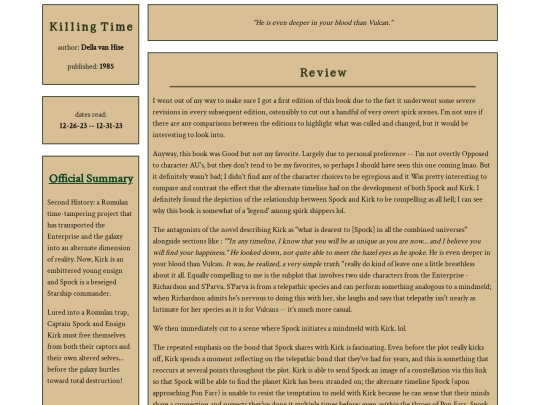 Pages/Books/Killing_Time screenshot