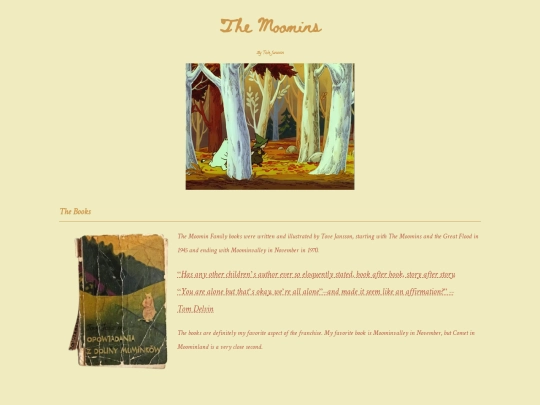 Pages/moomins screenshot