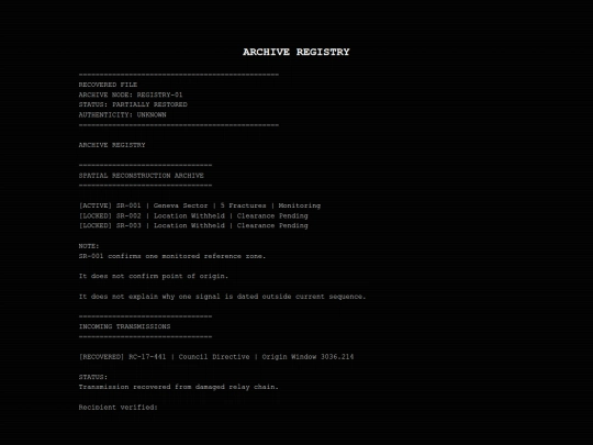 sr-001 screenshot