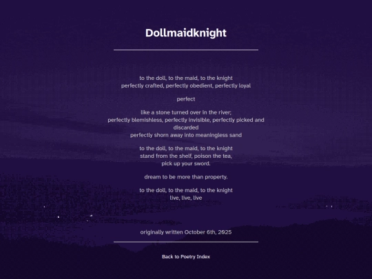 library/poetry/dollmaidknight screenshot