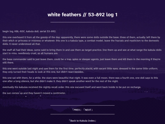 stories/kabula/whitefeathers screenshot