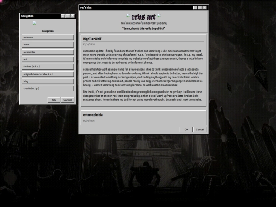 Blog screenshot