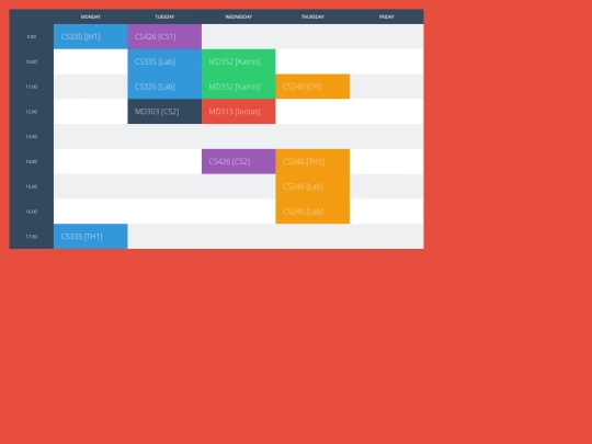 timetable screenshot