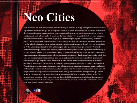 Blog 1 neocities screenshot