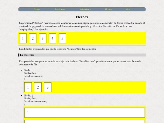 Flexbox screenshot