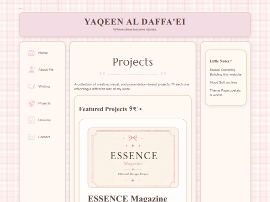projects screenshot
