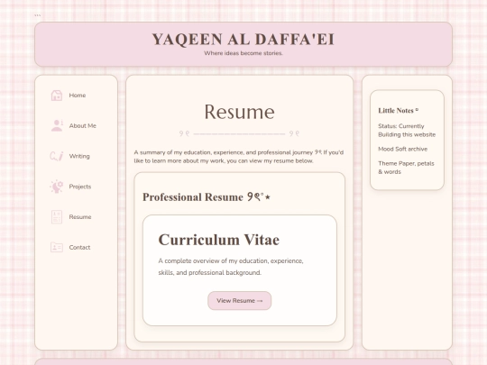 resume screenshot