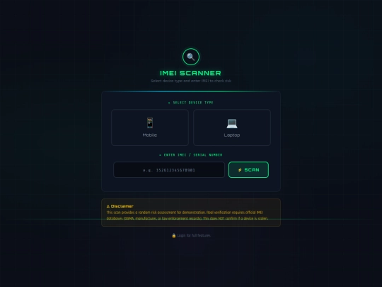 Thoufix/imei-scan screenshot