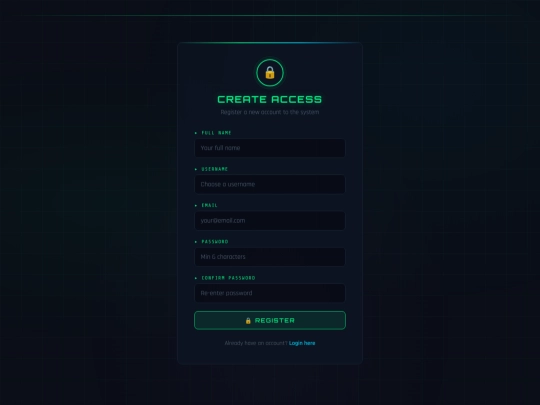 Thoufix/register screenshot
