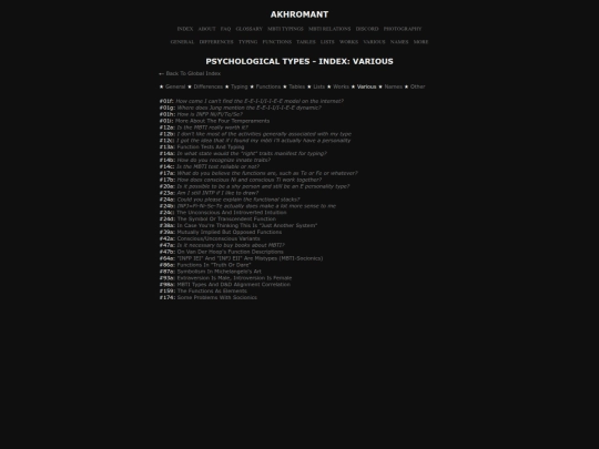 indexvarious screenshot
