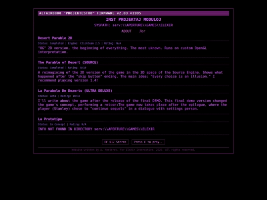 projects screenshot