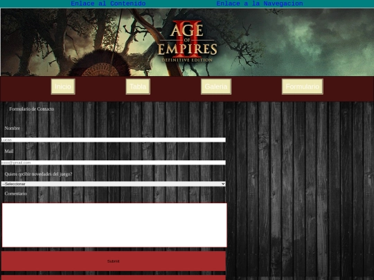 html/formulario screenshot