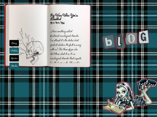 blog/diary screenshot